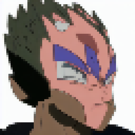 super saiyan vegeta gettting ready to power up.