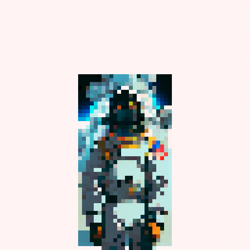 astronaut in an all black space suit