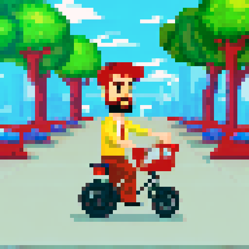 Create a man with a shopping cart