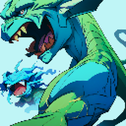 Basilisk machamp blue and white