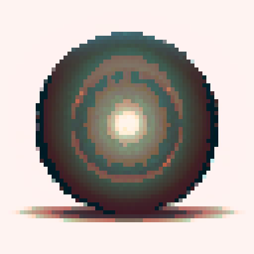 Sun, night, wheel, ancient, simple, pixel art, glowing celestial orb, rotating, carved stone, intricate patterns, time passing, lunar cycles, cosmic energy, soft gradients, retro aesthetic, nostalgic glow, celestial mechanics, mystical artifact, ethereal presence, ancient technology