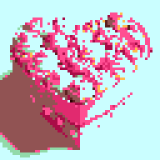 Box of Valentine's Day chocolates, specifically shaped like cupcakes with intricate details such as pink frosting and decorative toppings. Charming and  romantic theme. The cupcakes within the box should exhibit a variety of delightful designs, no background, pixel art.