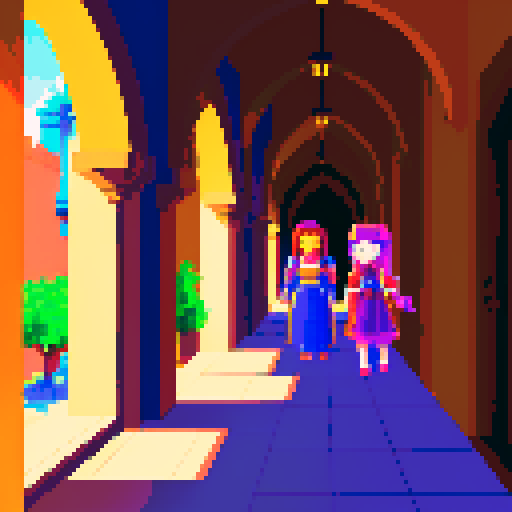 Hostile mages patrolling the hallways of an old castle