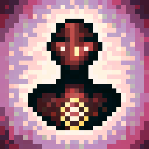 Saudi robot bedouin, 32x32 pixel art, portrait close up, muted colors, simple patterns, bedouin clothing