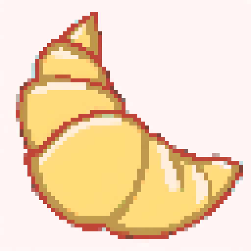 pixel art with a white background and a contour for the shape
