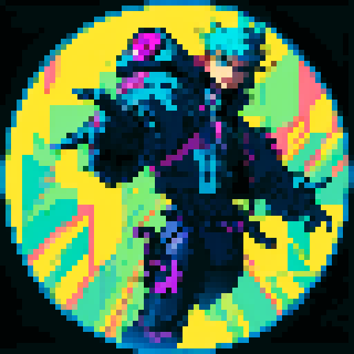 Cyber punk force field alive with energy
