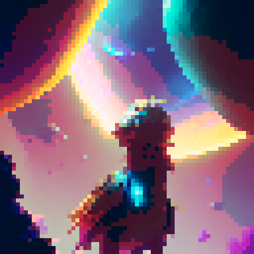 Terraria wings, vibrant colors, detailed feathers, pixelated textures, glowing aura, dynamic motion, magical enchantments, glowing particles, immersive depth, retro nostalgia, sRGB color space, fron pale pink to gold