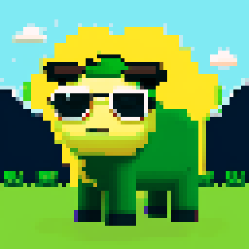 quirky carabao with sunglasses on