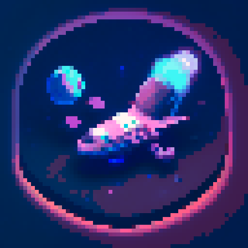 spaceship, sideview, vibrant galaxy, swirling nebulas, twinkling stars, pixel art, srgb