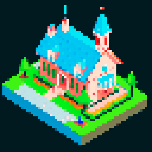 mortgage monte carlo simulator, pixel art, sRGB, colorful, vibrant, graphical, financial data, probability distribution, house icon, animated, looping, dynamic, interactive, user-friendly, intuitive, visually appealing, charts, graphs, numbers, simulation results, risk analysis, loan options, interest rates, affordability, real estate market, economic trends