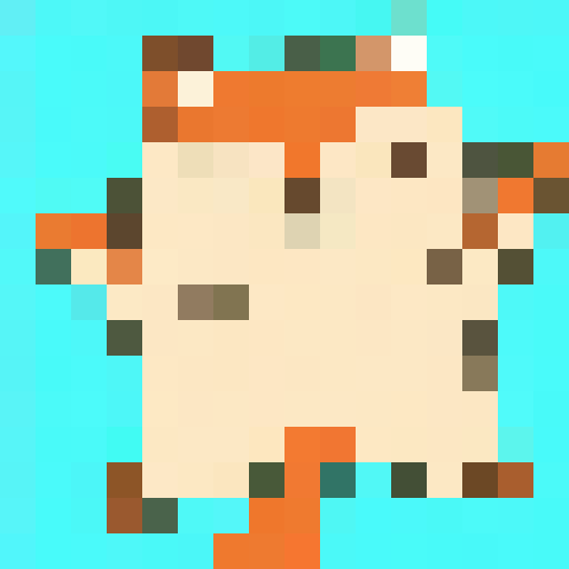flying squirrel, close up, pixel art, game icon, 16x16, vibrant colors, bushy tail, expressive eyes
