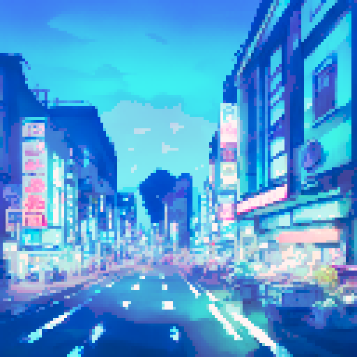 Tokyo street, moonlit scene, neon lights, bustling crowd, vibrant colors, urban landscape, portrait style