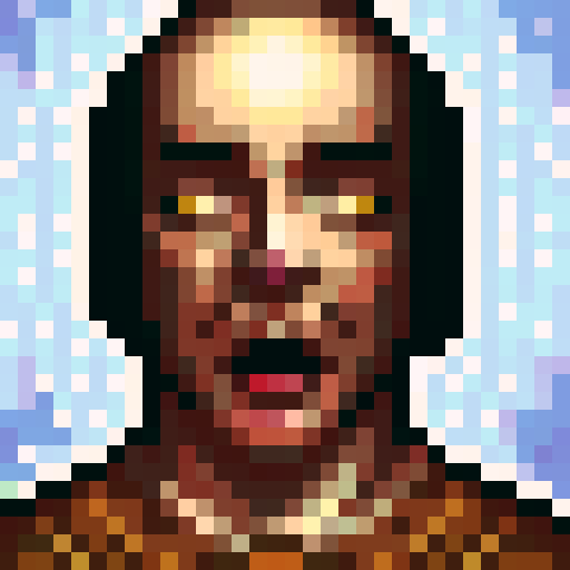 Realistic white rapper with golden teeth