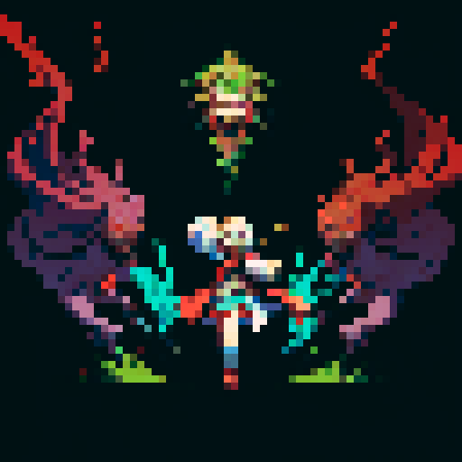 Full-body image of a wizard facing left ready to fight.