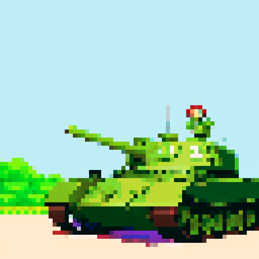 荒廃した世界
T34-85を真横から