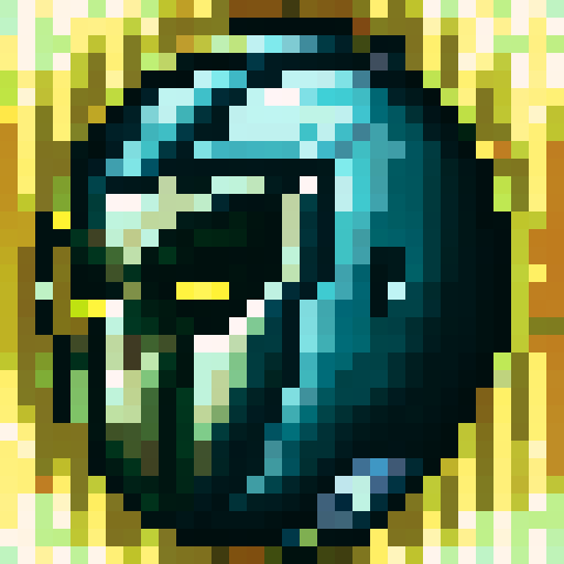 A portrait of a knight as a 32x32 pixel game icon, rendered with skillful pixel art in sRGB colors, captured in a close-up portrait
