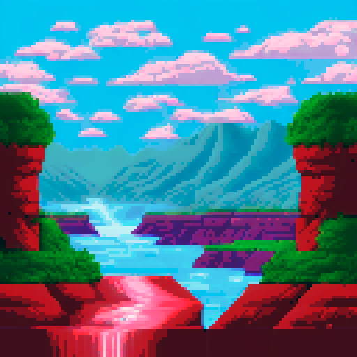 New Year's red background, with small green gifts