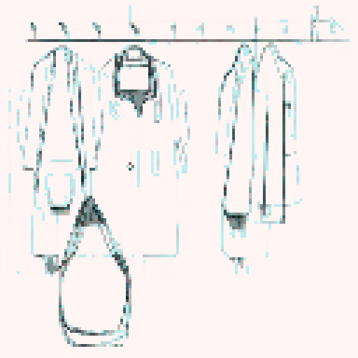 a coat rack with 2 coats and a hat hanging on it