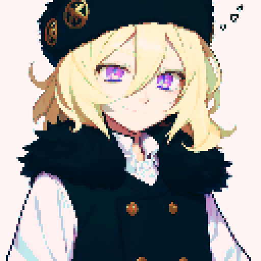 visual novel sprite,  solo male, straight-on, inframe, facing viewer, perfect anatomy, looking at viewer, manly, round pupils, best quality, very aesthetic, {{{{{blonde eyelashes}}}}}, light blonde, smile, closed mouth, light pink eyes, tareme, hair between eyes, ushanka hat, black fur collar, visual novel sprite, black vest, puffy sleeves, black elbow gloves, solo male, sadistic, waist  and up, straight-on, inframe, round eyes, facing viewer, full body, big hair, short hair, perfect anatomy,