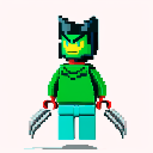 wolverine lego pixel