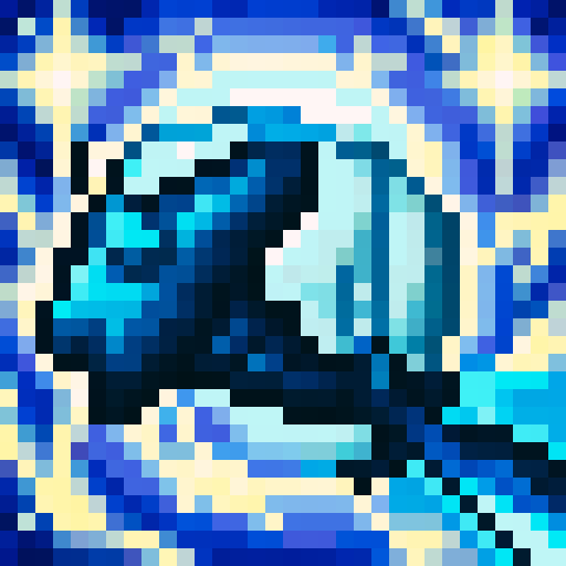 Frostbolt, shades of blue and white, icicle