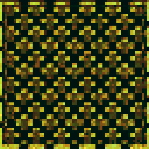 Black and white checkerboard square with a thin brown outline.