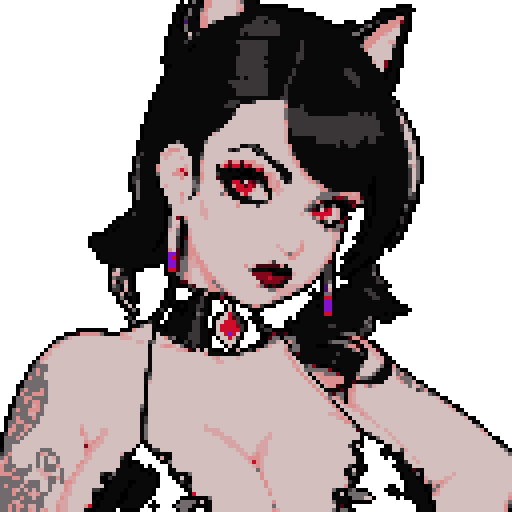 busty goth, nude curvy goth, cute goth woman, with black hair, and red lipstick, nude breast, beauty photo, glamour shot, avatar portrait