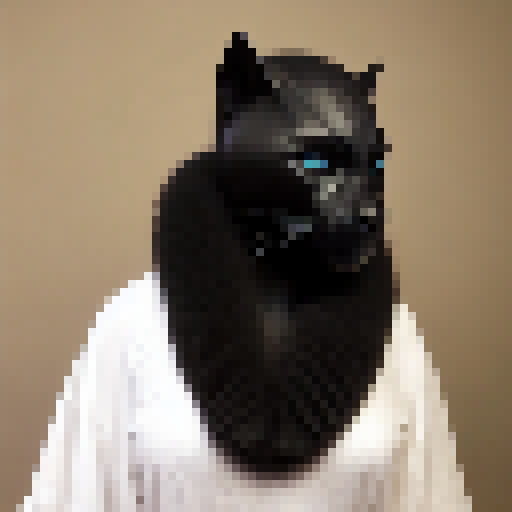 Generate an african female black panther in the skys
