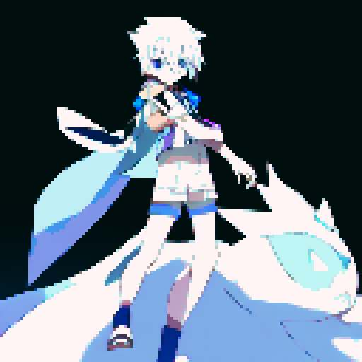 Lonely blond with piercing blue eyes finds fleeting moments of euphoria in a vibrant anime world.