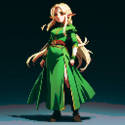elf, girl, spritesheet