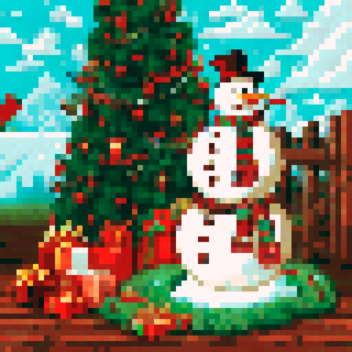 Christmas, falling snow, Reindeers, Snowman