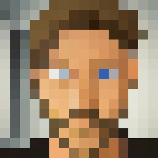 portrait man with blue eyes and beard