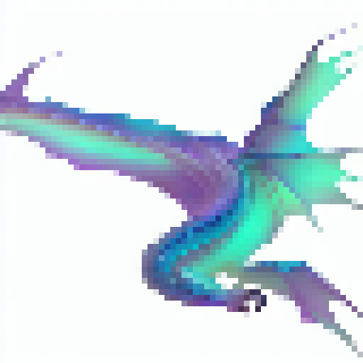 recreate this creature, as if it were aurora borealis, docile dragon, hypnotic