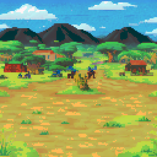 African market view with tons of people