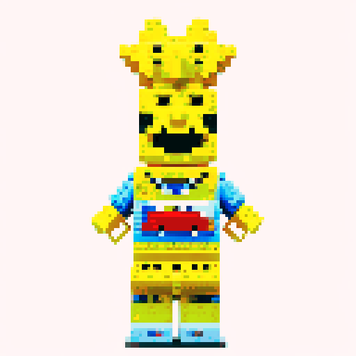 Sponge bob pixel lego 