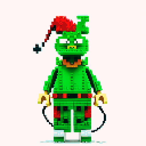 Grinch pixel lego 
