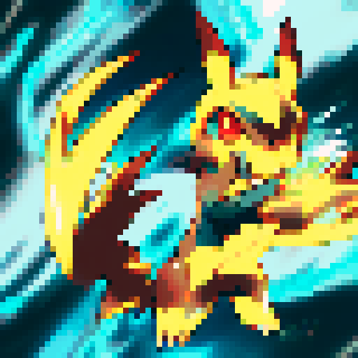 Electric sparks crackling, a fierce Pikachu charges forward, ready to battle against a towering Charizard wreathed in flames