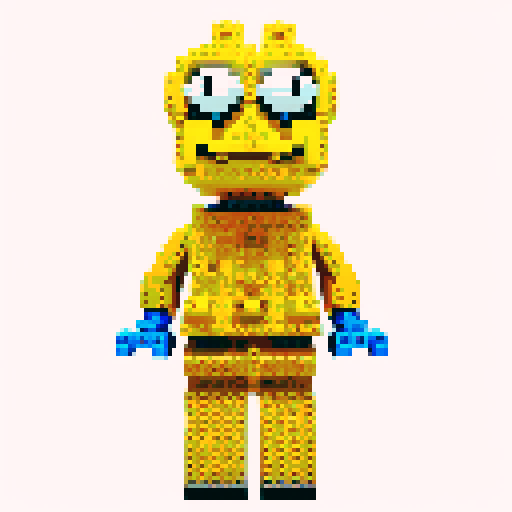 Sponge bob pixel lego 
