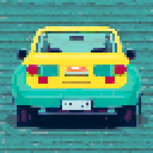 a happy car going to shopping logo