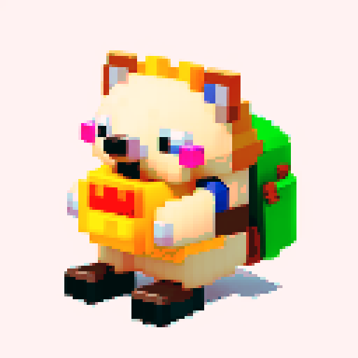 antropomorphic hedgehog with backpack