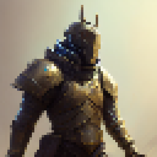 armored knight, full body image