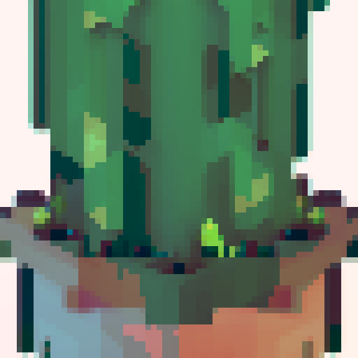 monstera plant, vibrant green leaves, sharp geometric shapes, pixelated texture, contrasting colors, sRGB color space, intricate details, low resolution, retro aesthetic, blocky pixels