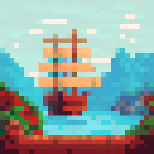 sailing ship top-down
