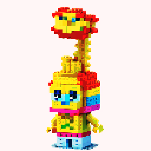 Sponge bob pixel lego 
