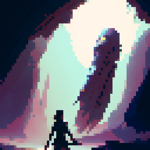 female warrior, light saber, tall robot, lasers from eyes, woods, monsters, innocent people, fantasy RPG