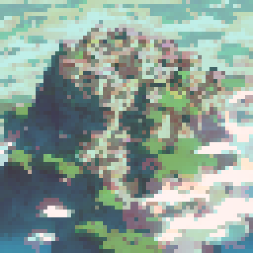 Naruto, eyes closed, surrounded by swirling chakra in the form of foxes, standing on a rocky outcropping overlooking a village at sunset in a dynamic anime style.