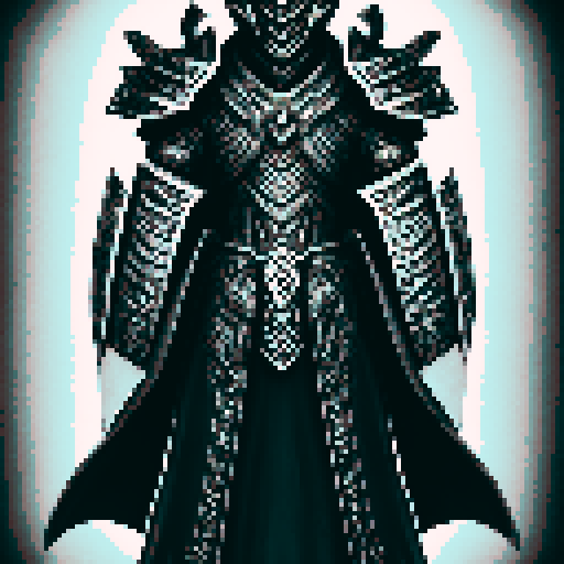 Hulking, metallic plates adorned with intricate, glowing runes cover the warlock's figure, the armor appearing both ancient and futuristic, a formidable game asset