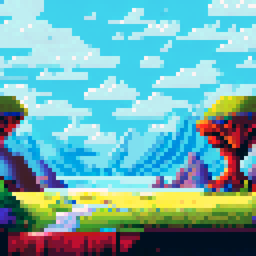 Space Galaxy pixelated landscapes