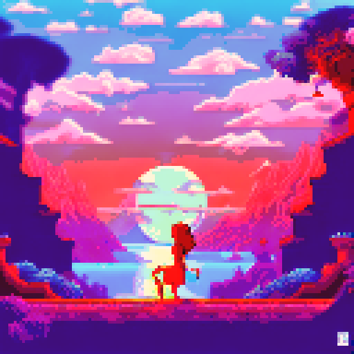 naked sexy female, big boobs, sexy look, pussy, red pussy cumshot, sRGB, pixel art, background, landscape