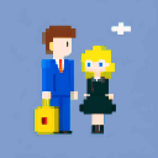 An image that represents the suspension of an employment contract, with two people in suits